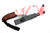 WK Forgeworks - Comanche - 2.6" AEB-L Fixed Blade W/ Orange & White Carbon Fiber Handles & Hawaiian Flowers Kydex