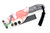 WK Forgeworks - Comanche - 2.6" AEB-L Fixed Blade W/ Orange & White Carbon Fiber Handles & Hawaiian Flowers Kydex