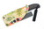 WK Forgeworks - Comanche - 2.6" AEB-L Fixed Blade W/ Red Carbon Fiber Over Jade G-10 Handles & Flower Kydex