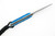 WK Forgeworks - Comanche - 2.6" 52100 Steel Fixed Blade W/ Blue Glow over Green Glow Handles & Blue Topographic Kydex