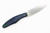 Cypress Creek Knives - Canadian Belt Knife- 3" Pops Procut Fixed Blade W/ Navy Blue Richlite W/ Green Liners Handle