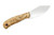 Cypress Creek Knives - Subnose TT - 3.1" AEB-L Fixed Blade W/ Masur Birch W/ Tiffany Blue & Red Liners Handle