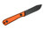 Very Good Knife Company - Pocket Doc - 2.8" Black Cerakote AEB-L Fixed Blade W/ Black & Orange G-10 Handles