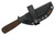 Very Good Knife Company - Adventure Jr. - 3.5" AEB-L Fixed Blade W/ Brown Burlap W/ Orange Liners Handle