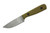 Very Good Knife Company - Adventure Jr. - 3.5" AEB-L Fixed Blade W/ Green Canvas Micarta W/ Black Liner Handle