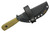 Very Good Knife Company - Adventure Jr. - 3.5" AEB-L Fixed Blade W/ Green Canvas Micarta W/ Black Liner Handle