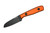 Very Good Knife Company - Mantis - 3" Black Cerakote AEB-L Fixed Blade W/ Black & Orange G-10 Handle