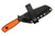 Very Good Knife Company - Mantis - 3" Black Cerakote AEB-L Fixed Blade W/ Black & Orange G-10 Handle