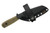 Very Good Knife Company - Mantis - 3" AEB-L Fixed Blade W/ Double Green Canvas Micarta Handle