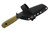 Very Good Knife Company - Mantis - 3" AEB-L Fixed Blade W/ Green Canvas Micarta W/ Orange G-10 Liners Handle