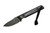 JP Bladesmithing - Fang EDC - 2.25" AEB-L Fixed Blade W/ Dark Aqua Dymalux Handle & Black Leather Sheath