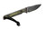 JP Bladesmithing - Fang EDC - 2.25" AEB-L Fixed Blade W/ Green Mountain Camo Dymalux Handle & Black Leather Sheath