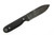 LT Wright Knives - Bushcrafter HC - 3.6" 1075 Steel Fixed Blade W/ High Saber Grind & Black Canvas Micarta Handle - Matte Finish