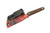 Lex Rex Customs - Mini Deathstick - 2" Alabama Damascus Steel Fixed Blade W/ Brown Burlap W/ Red Liner Handle 