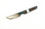 Lex Rex Customs - Mini Deathstick - 2" Alabama Damascus Steel Fixed Blade W/ Brown & Blue Epoxy W/ White Tru-Stone Handle 