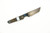 Lex Rex Customs - Mini Deathstick - 2" Alabama Damascus Steel Fixed Blade W/ Brown & Blue Epoxy W/ White Tru-Stone Handle 