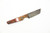 Lex Rex Customs - Mini Deathstick - 2" Alabama Damascus Steel Fixed Blade W/ Burl Wood W/ White Tru-Stone & Red Liners Handle 