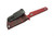 Lex Rex Customs - Mini Deathstick - 2" Alabama Damascus Steel Fixed Blade W/ Red G-10 W/ Black Liners Handle 