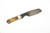 Lex Rex Customs - Mini Deathstick - 2" Alabama Damascus Steel Fixed Blade W/ Burl Wood W/ White Tru-Stone & Dark Blue Epoxy Handle 