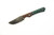 Lex Rex Customs - Mini Goblin - 2" Alabama Damascus Steel Fixed Blade W/ Orange & Teal Grip-X W/ Black Tru-Stone Handle 