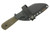 Very Good Knife Company - The Hawk - 3.5" AEB-L Fixed Blade W/ Double Green Canvas Micarta Handle