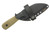 Very Good Knife Company - The Hawk - 3.5" AEB-L Fixed Blade W/ Green Canvas Micarta W/ Orange Liners Handle