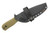 Very Good Knife Company - Rogue - 4" AEB-L Fixed Blade W/ Green Canvas Micarta W/ Orange Liners Handle