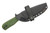 Very Good Knife Company - Rogue - 4" AEB-L Fixed Blade W/ OD Green Grip-X W/ Orange Liners Handle