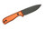 Very Good Knife Company - Rogue - 4" Black Cerakote AEB-L Fixed Blade W/ Black & Orange G-10 Handle