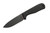 Very Good Knife Company - Rogue - 4" Black Cerakote AEB-L Fixed Blade W/ Black Canvas Micarta W/ Red Liners Handle