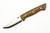 Lishen Knives - Dakota - 3.75" AEB-L Scandi Grind Fixed Blade W/ Curly Mango W/ Forest Green Liners & Mosaic Pins Handle
