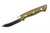Lishen Knives - Dakota - 3.75" AEB-L Saber Grind Fixed Blade W/ Green Canvas Micarta Handle
