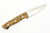 Lishen Knives - Dakota - 3.75" AEB-L Saber Grind Fixed Blade W/ Spalted Maple W/ Aluminum Pins Handle