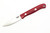 Lishen Knives - Little Fowl - 2.8" AEB-L Flat Grind Fixed Blade W/ Ruby Red Linen W/ Aluminum Pins Handle