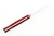 Lishen Knives - Little Fowl - 2.8" AEB-L Flat Grind Fixed Blade W/ Ruby Red Linen W/ Aluminum Pins Handle