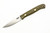 Lishen Knives - Little Fowl - 2.8" AEB-L Flat Grind Fixed Blade W/ Green Canvas Micarta W/ Brass Pins Handle