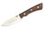 Lishen Knives - Little Canuck - 3.25" AEB-L Scandi Grind Fixed Blade W/ Desert Ironwood W/ Mosaic Pins Handle - 1