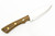 Lishen Knives - Little Canuck - 3.25" AEB-L Scandi Grind Fixed Blade W/ Natural Canvas Micarta W/ Brass Pins Handle