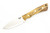 Lishen Knives - Little Canuck - 3.25" AEB-L Scandi Grind Fixed Blade W/ Spalted Maple W/ Brass Pins Handle