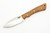 Lishen Knives - Little Canuck - 3.25" AEB-L Saber Grind Fixed Blade W/ Curly Birch W/ Mosaic Pins Handle