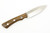 Lishen Knives - Little Canuck - 3.25" AEB-L Saber Grind Fixed Blade W/ Natural Canvas Micarta W/ Aluminum Pins Handle