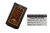 Sage Grouse Leather Tooled Pocket Knife Slip, Chocolate/Rust "Wagon Wheels" Pattern, Small