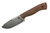 Bear Den Blades - Mini Backpacker - 3.25" 80CRV2 Fixed Blade W/ Natural Burlap Micarta W/ Red Liners Handle