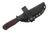 Very Good Knife Company - Tradition Jr. - 3.5" AEB-L Fixed Blade W/ Burgundy Canvas Micarta W/ Green Liners Handle