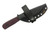 Very Good Knife Company - Wasp - 3" AEB-L Fixed Blade W/ Burgundy Canvas Micarta W/ Green Liners Handle