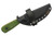 Very Good Knife Company - Adventure - 3.75" AEB-L Fixed Blade W/ Green Grip-X W/ Orange Liners Handle