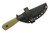 Very Good Knife Company - Adventure - 3.75" AEB-L Fixed Blade W/ Green Canvas Micarta W/ Orange Liners Handle