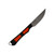 White River Knives: Shoal - Magnacut Steel - Black & Orange Textured G10 - Kydex Sheath