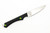 Ice Age Blades - Slim Scout - 3" AEB-L Steel Fixed Knife W/ Black Micarta W/ Green Cerakoted Bolts Handle 