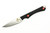 Ice Age Blades - Slim Scout - 3" AEB-L Steel Fixed Knife W/ Black Micarta W/ Orange Cerakoted Bolts Handle 